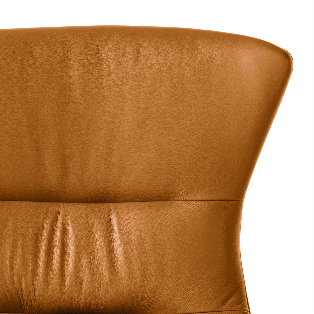OHRENSESSEL in Cognac  - Cognac/Schwarz, Design, Leder/Metall (84/104/96cm) - home24