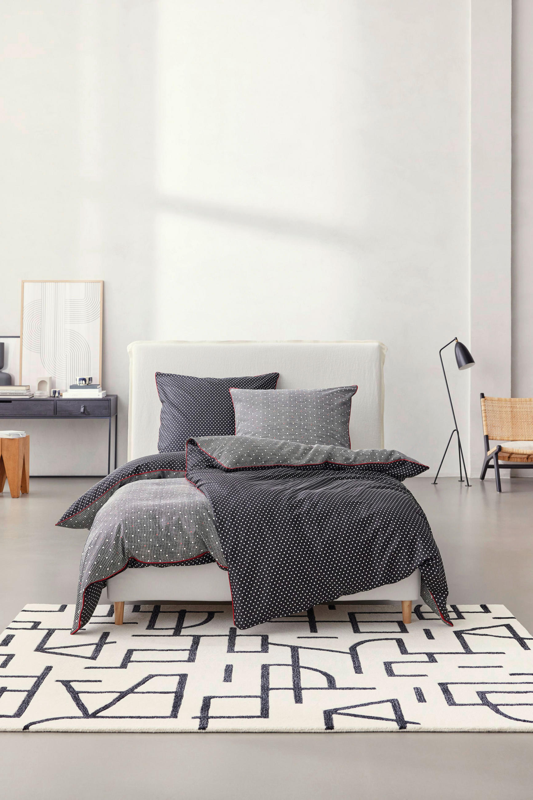 BETTWÄSCHE E-HERITAGE Satin 140/200 cm  - Rot/Schwarz, Design, Textil (140/200cm) - Esprit