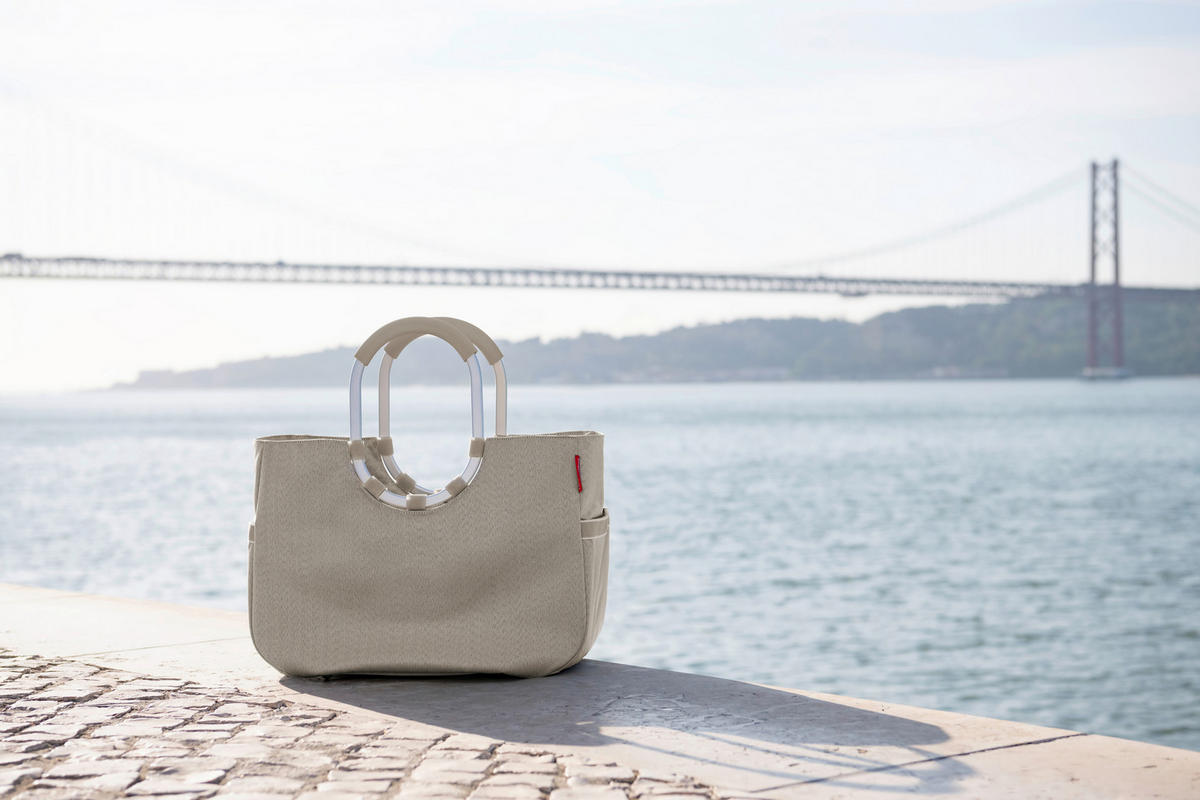 EINKAUFSKORB Herringbone Sand 25 L  - Beige/Roségold, Basics, Kunststoff/Textil (46/34,5/25cm) - Reisenthel