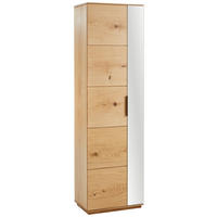 GARDEROBENSCHRANK  in 60/202/38 cm  - Eichefarben/Schwarz, Natur, Glas/Holz (60/202/38cm) - Linea Natura