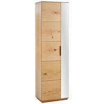 GARDEROBENSCHRANK  in 60/202/38 cm  - Eichefarben/Schwarz, Natur, Glas/Holz (60/202/38cm) - Linea Natura
