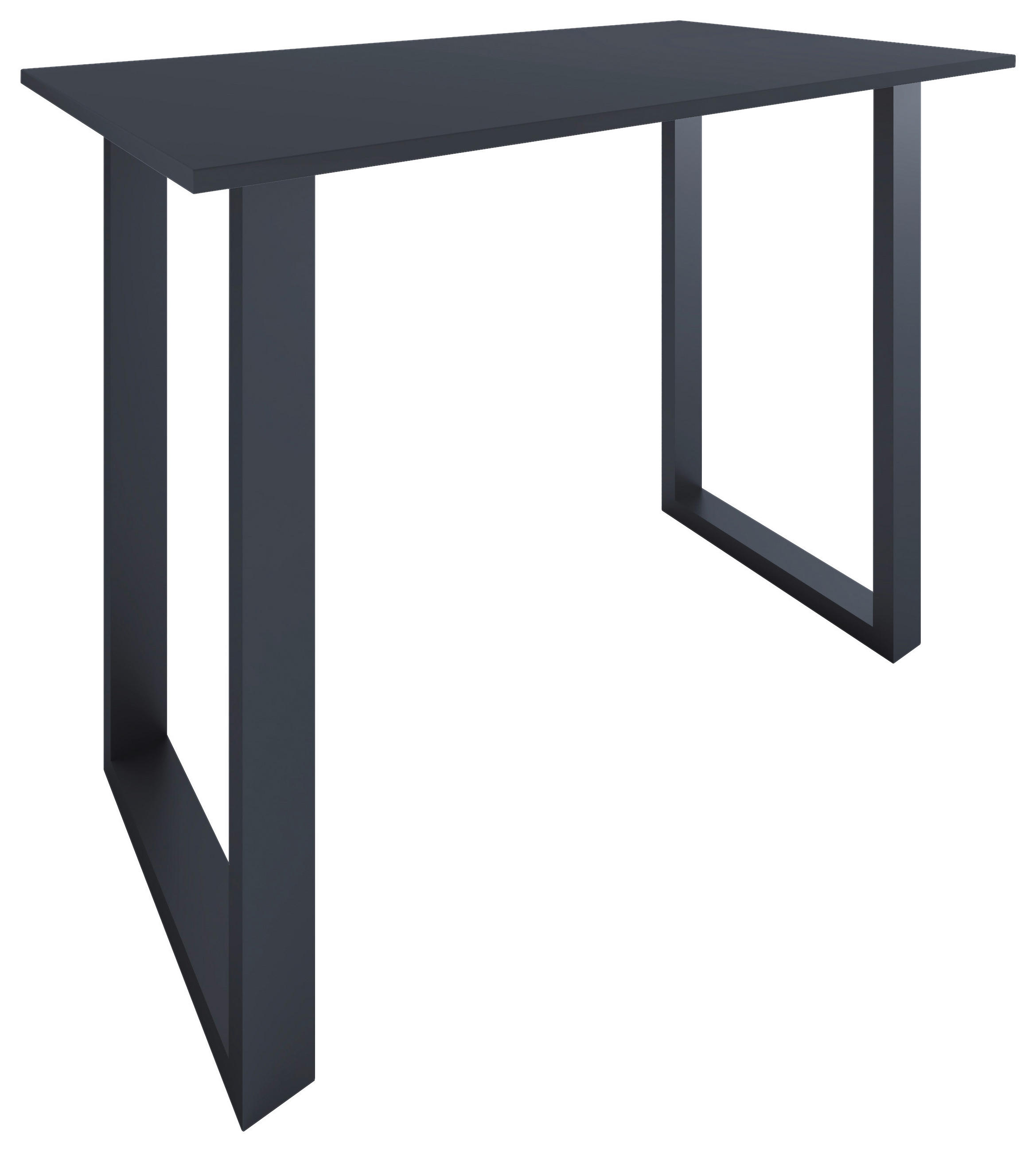 BARTISCH rechteckig Anthrazit, Schwarz  - Anthrazit/Schwarz, KONVENTIONELL, Holzwerkstoff/Metall (140/80/102cm)