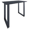 BARTISCH rechteckig Anthrazit, Schwarz  - Anthrazit/Schwarz, KONVENTIONELL, Holzwerkstoff/Metall (140/80/102cm)