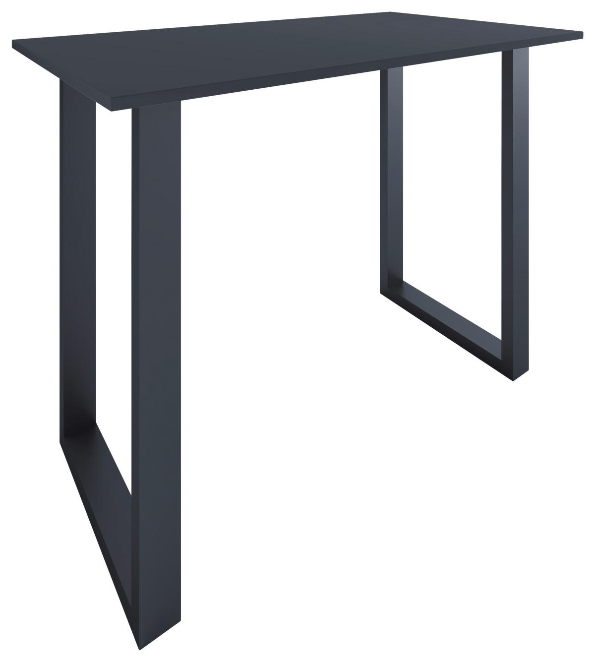 BARTISCH rechteckig Anthrazit, Schwarz  - Anthrazit/Schwarz, KONVENTIONELL, Holzwerkstoff/Metall (140/80/102cm)