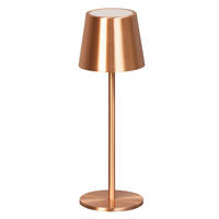 AKKU-TISCHLEUCHTE Roxi 9/27,5 cm  - Rostfarben, KONVENTIONELL, Metall (9/27,5cm)