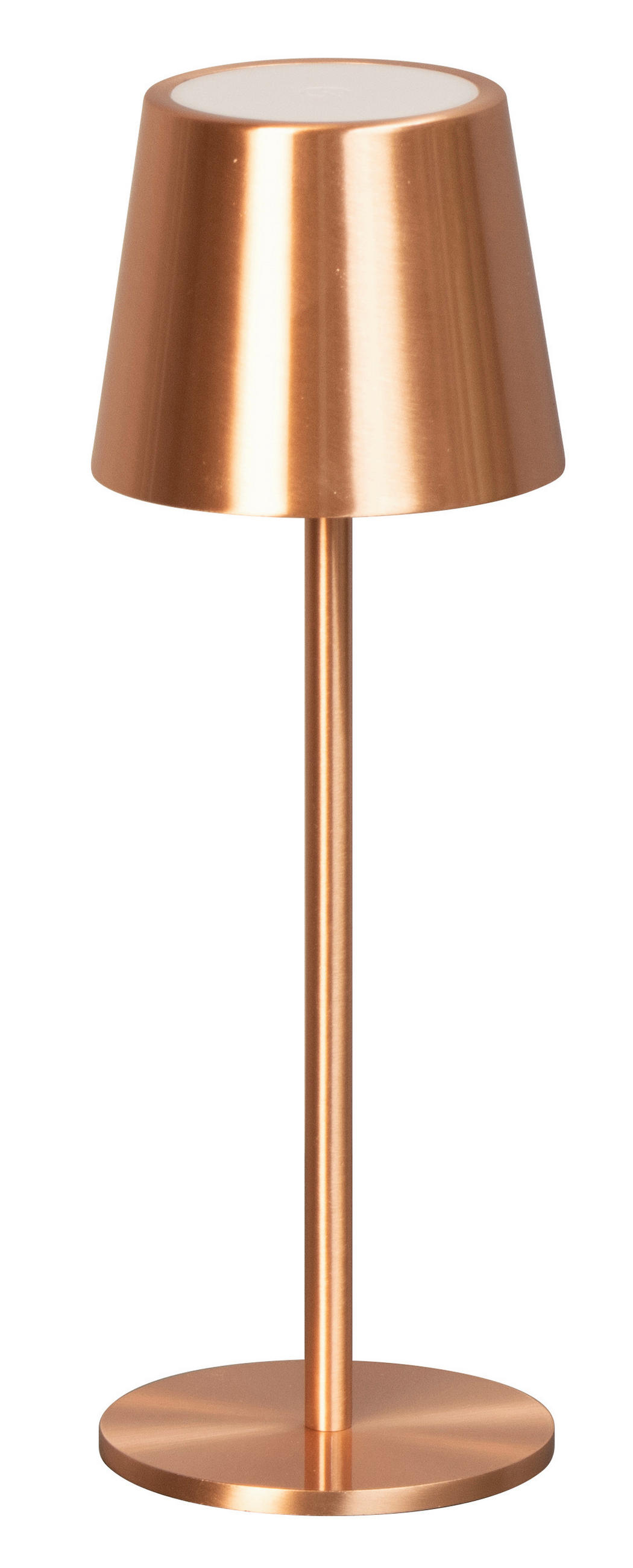 AKKU-TISCHLEUCHTE Roxi 9/27,5 cm  - Rostfarben, KONVENTIONELL, Metall (9/27,5cm)