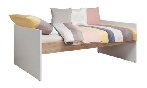 BETT 120/200 cm Weiß, Eichefarben  - Eichefarben/Weiß, Design (120/200cm) - Paidi