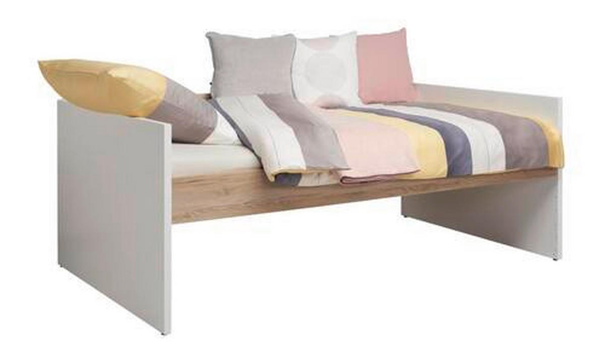 BETT 120/200 cm Weiß, Eichefarben von PAIDI