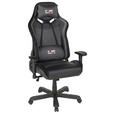 GAMINGSTUHL  in Lederlook, Mikrofaser Schwarz  - Schwarz, Design, Kunststoff/Textil (72/128-138/72cm) - Xora