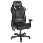 GAMINGSTUHL  in Lederlook, Mikrofaser Schwarz  - Schwarz, Design, Kunststoff/Textil (72/128-138/72cm) - Xora