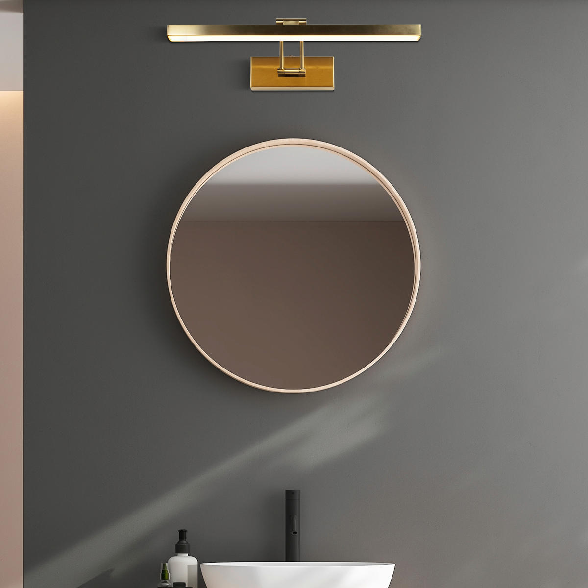 LED-BILDERLEUCHTE 18/40,5 cm   - Messingfarben, Design, Kunststoff/Metall (18/40,5cm) - Searchlight