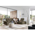 ECKSOFA in Struktur Graubraun  313/233 cm  - Graubraun/Schwarz, Design, Kunststoff/Textil (313/233cm) - Emilio Belluti