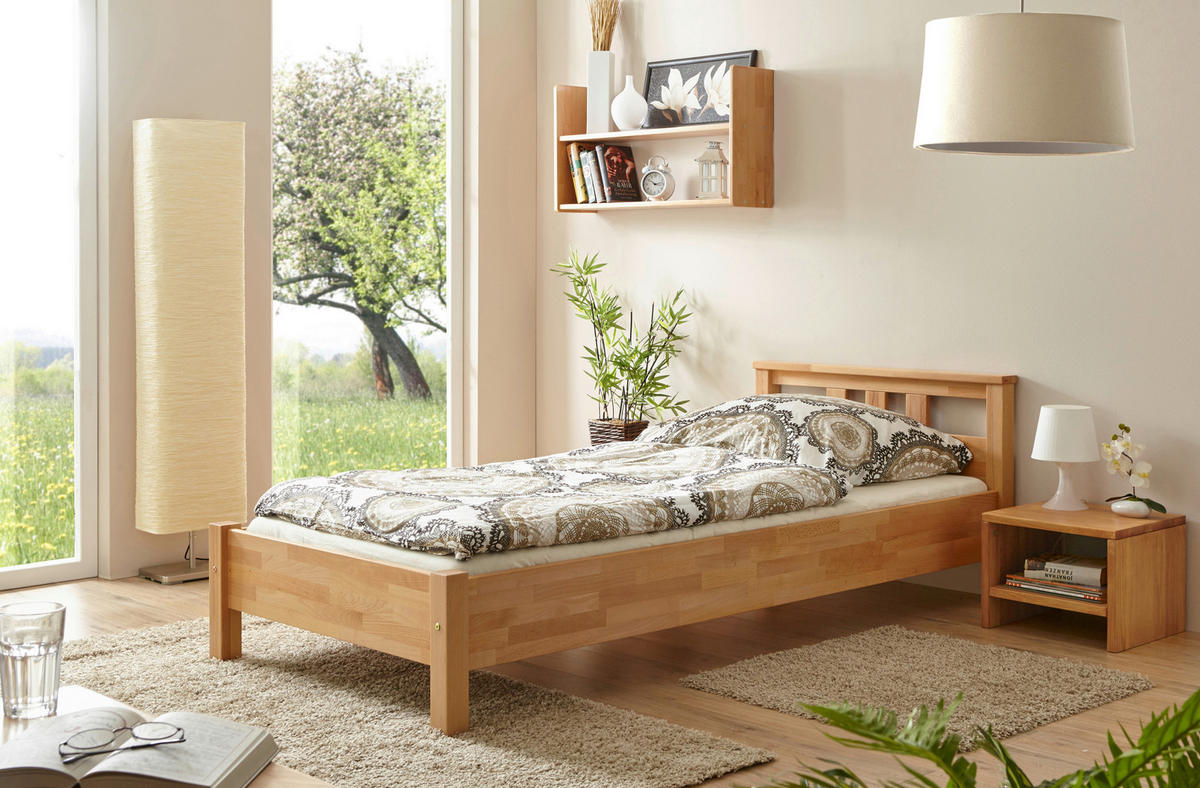 BETT 90/200 cm  in Buchefarben  - Buchefarben, KONVENTIONELL, Holz (90/200cm) - MID.YOU