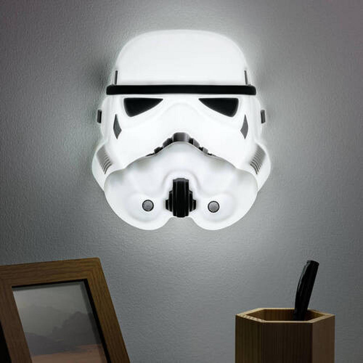 LED-DEKOLEUCHTE Star Wars 19.7/22.24/15 cm   - Schwarz/Weiß, Basics, Kunststoff (19.7/22.24/15cm) - Star Wars