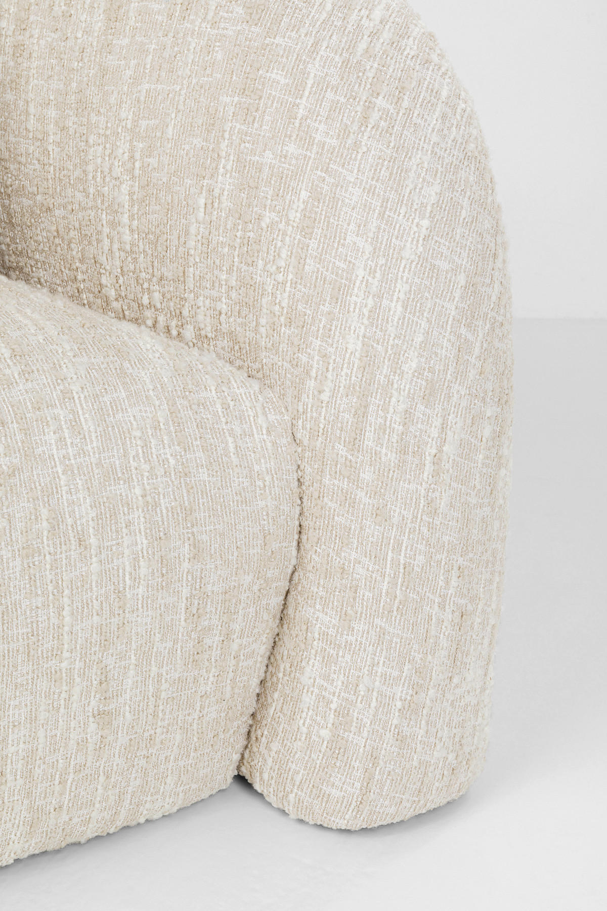 2-SITZER-SOFA Webstoff Creme  - Creme, MODERN, Holz/Kunststoff (201/71/94cm) - Kare-Design