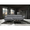 ECKSOFA in Velours Silberfarben  153/283 cm  - Silberfarben/Schwarz, Design, Textil/Metall (153/283cm) - Valdera