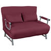 SCHLAFSOFA in Metall, Textil Rot  - Rot/Grau, Modern, Textil/Metall (127/95/78cm) - MID.YOU