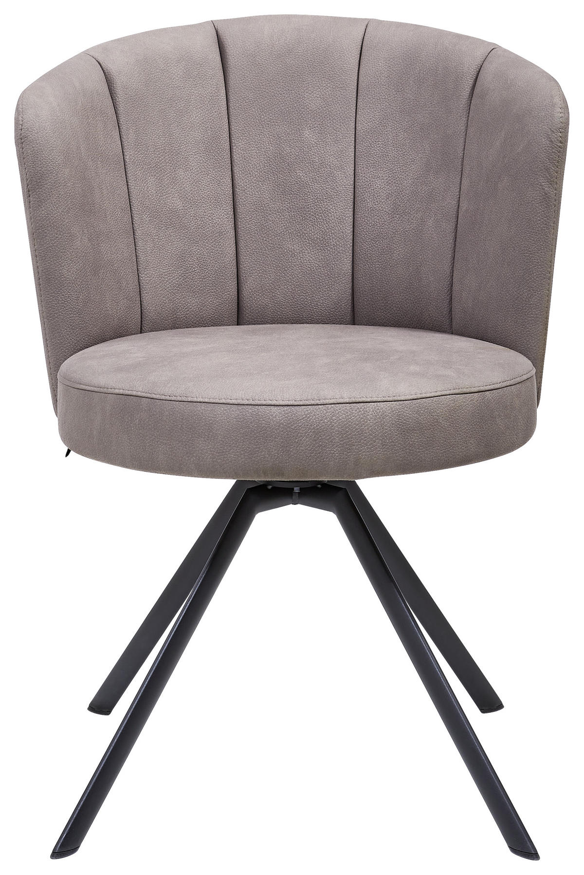 STUHL  in Stahl Mikrofaser Metall, Textil  - Anthrazit/Grau, Design, Textil/Metall (62/83/64cm) - Venjakob