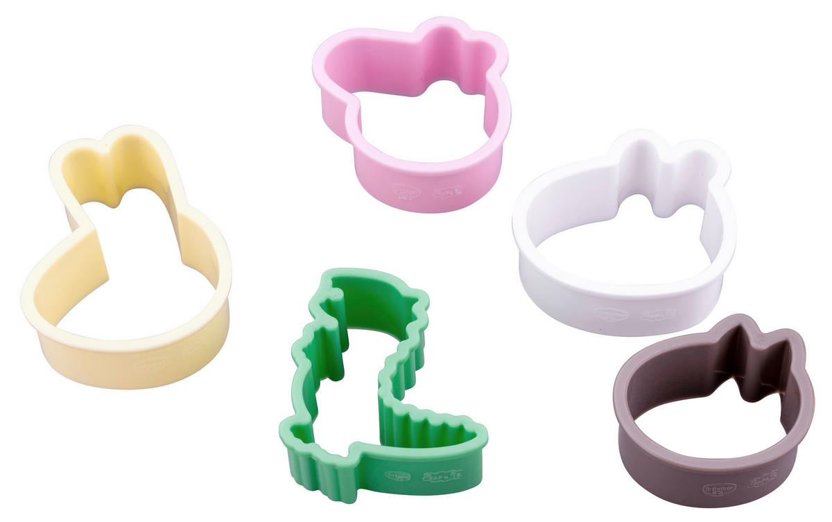 PEPPARKAKSFORM - vit/pink, Basics, plast - Dr.Oetker