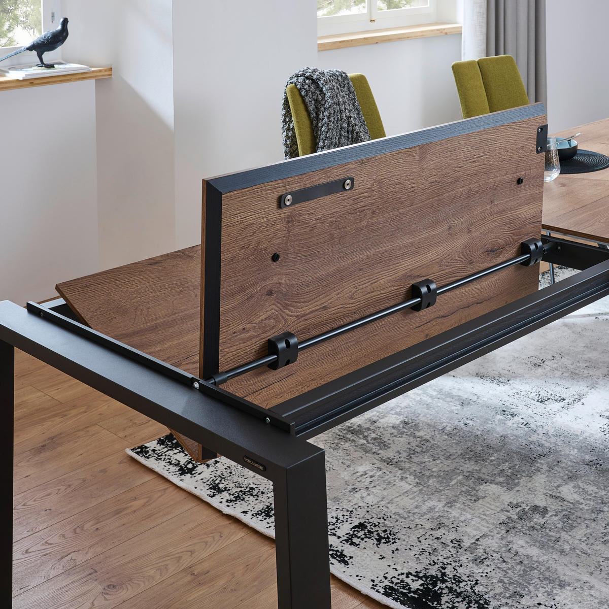ESSTISCH in Metall, Holzwerkstoff 190/100/75 cm   - Eichefarben/Anthrazit, Design, Holzwerkstoff/Metall (190/100/75cm) - Venjakob