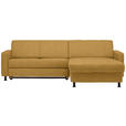 ECKSOFA in Webstoff Honig  - Schwarz/Honig, Design, Kunststoff/Textil (257/165cm) - Xora