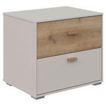 NACHTKÄSTCHEN in Eichefarben, Sandfarben  - Sandfarben/Eichefarben, KONVENTIONELL, Holz/Holzwerkstoff (48/43/38cm) - Hom`in