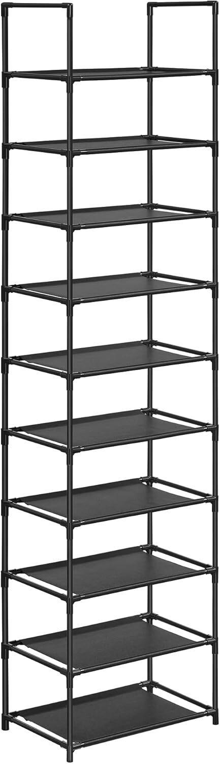 SCHUHREGAL Schwarz  - Schwarz, Basics, Textil/Metall (45/173/28cm)