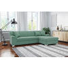 ECKSOFA CAPRI Mintgrün Mikrofaser  - Chromfarben/Mintgrün, KONVENTIONELL, Textil/Metall (239/152cm) - MID.YOU