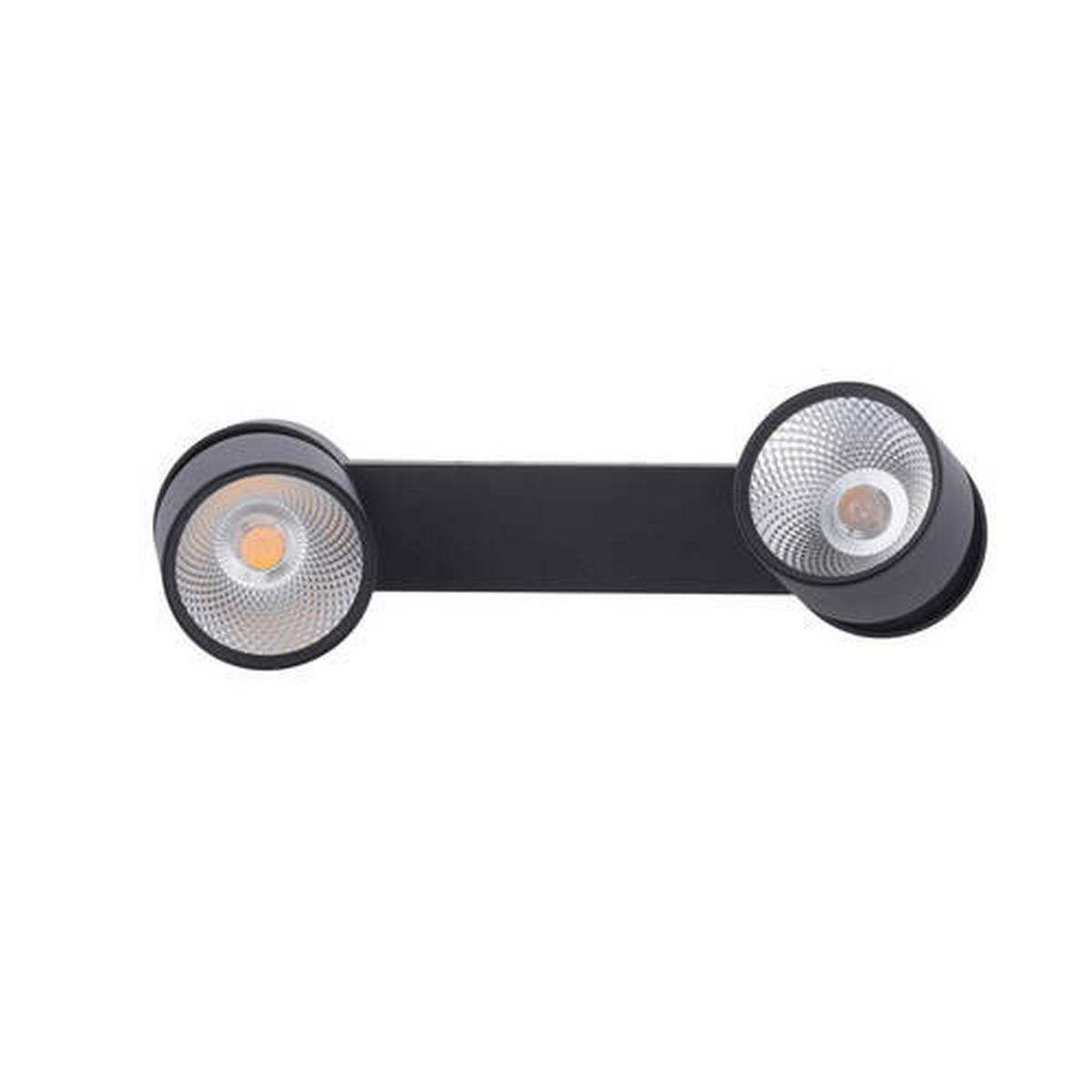LED-DECKENLEUCHTE 40/20/13,5 cm   - Schwarz, KONVENTIONELL, Kunststoff/Metall (40/20/13,5cm) - Neuhaus PURE