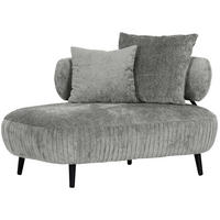 RÉCAMIERE in Chenille Grau  - Schwarz/Grau, Design, Holz/Textil (170/85/110cm) - Landscape