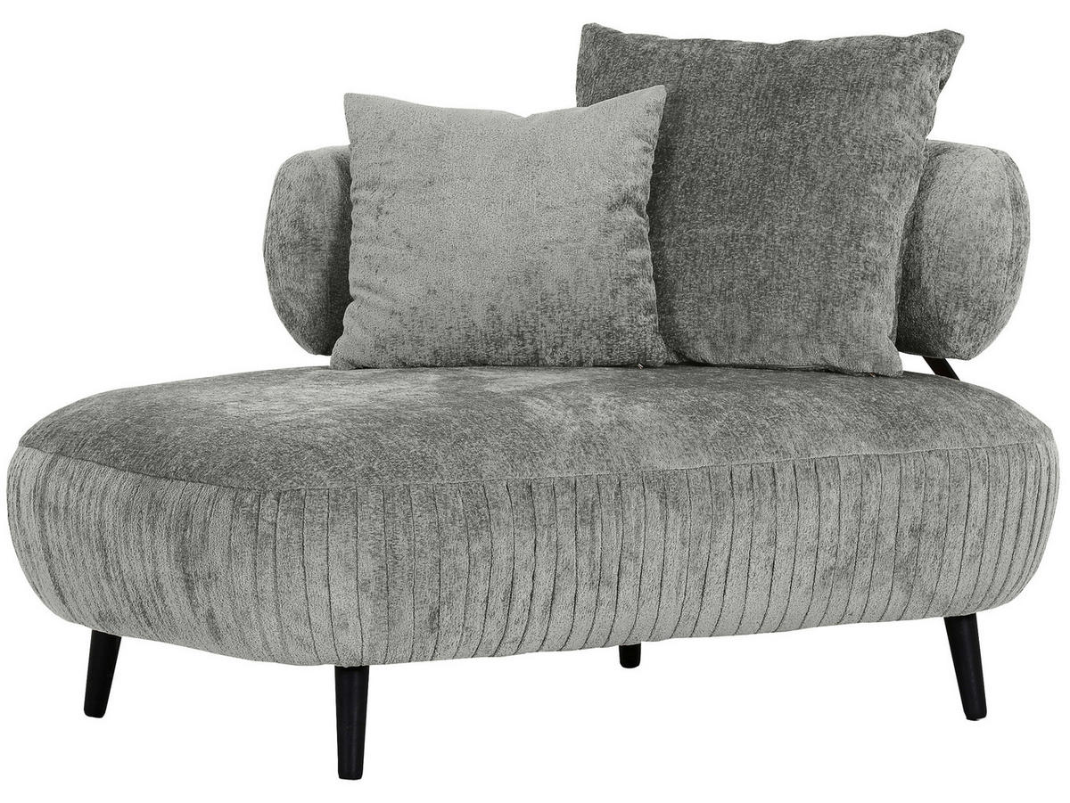 RÉCAMIERE in Chenille Grau  - Schwarz/Grau, Design, Holz/Textil (170/85/110cm) - Landscape