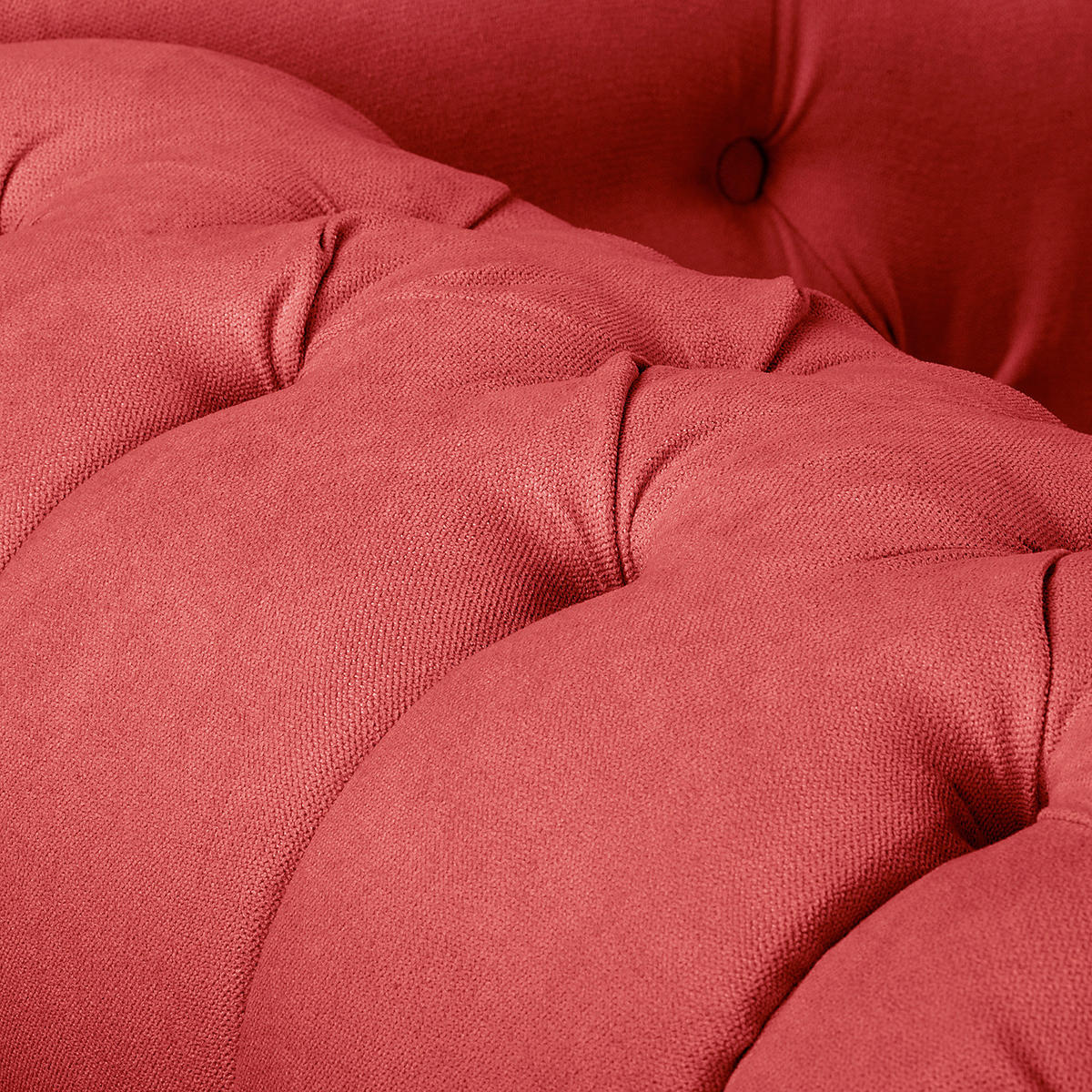 RÉCAMIERE Pako in Mikrofaser Rot  - Rot/Braun, Design, Holz/Textil (185/93/75cm) - Livetastic