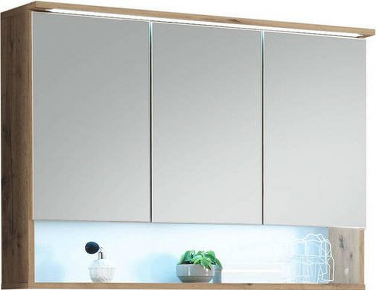 SPIEGELSCHRANK 99/70/23 cm  - Eichefarben, Natur, Glas/Holzwerkstoff (99/70/23cm) - Xora
