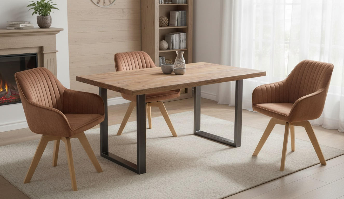 Armlehnstuhl Hanna drehbar  in Samt  - Buchefarben/Braun, KONVENTIONELL, Holz/Textil (63/83/63cm) - MID.YOU