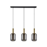 HÄNGELEUCHTE Joanet 110/22/150 cm   - Hellgrau, Design, Glas (110/22/150cm) - Lucide