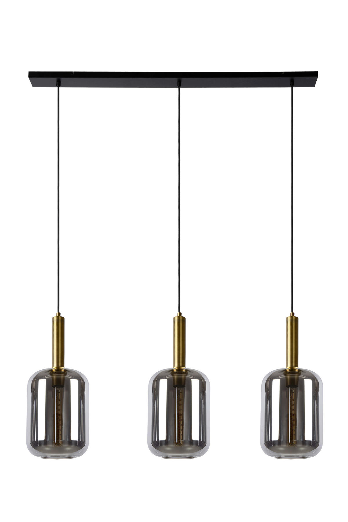 HÄNGELEUCHTE Joanet 110/22/150 cm   - Hellgrau, Design, Glas (110/22/150cm) - Lucide