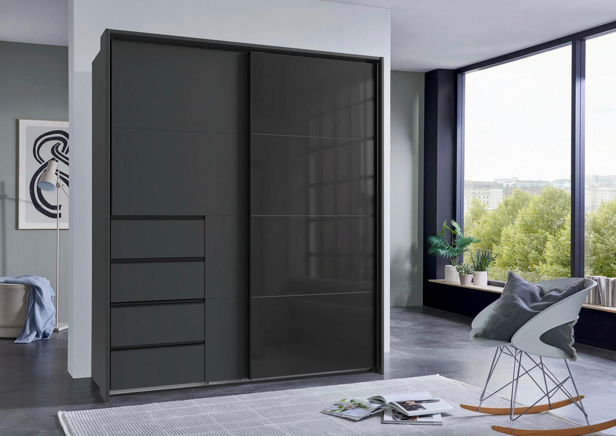 PASSEPARTOUTRAHMEN 183/213/12 cm   - Graphitfarben, Konventionell, Holzwerkstoff (183/213/12cm) - Boxxx