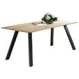 ESSTISCH Schwarz, Eichefarben rechteckig  in verschiedenen Größen erhältlich, Variantenauswahl  - Eichefarben/Schwarz, LIFESTYLE, Holz/Metall (160/90/75cm) - Linea Natura