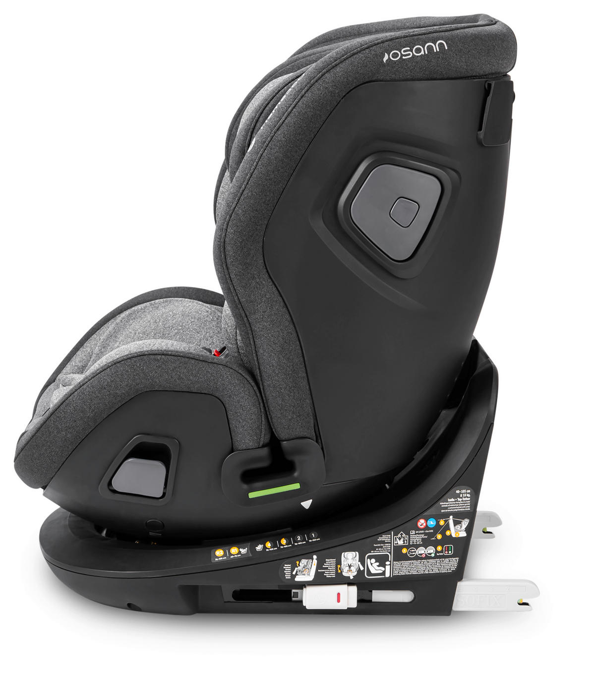 REBOARDER-KINDERSITZ FLAME360 ISOFIX  - Dunkelgrau/Hellgrau, Basics, Kunststoff/Textil (44/58/48cm) - Osann