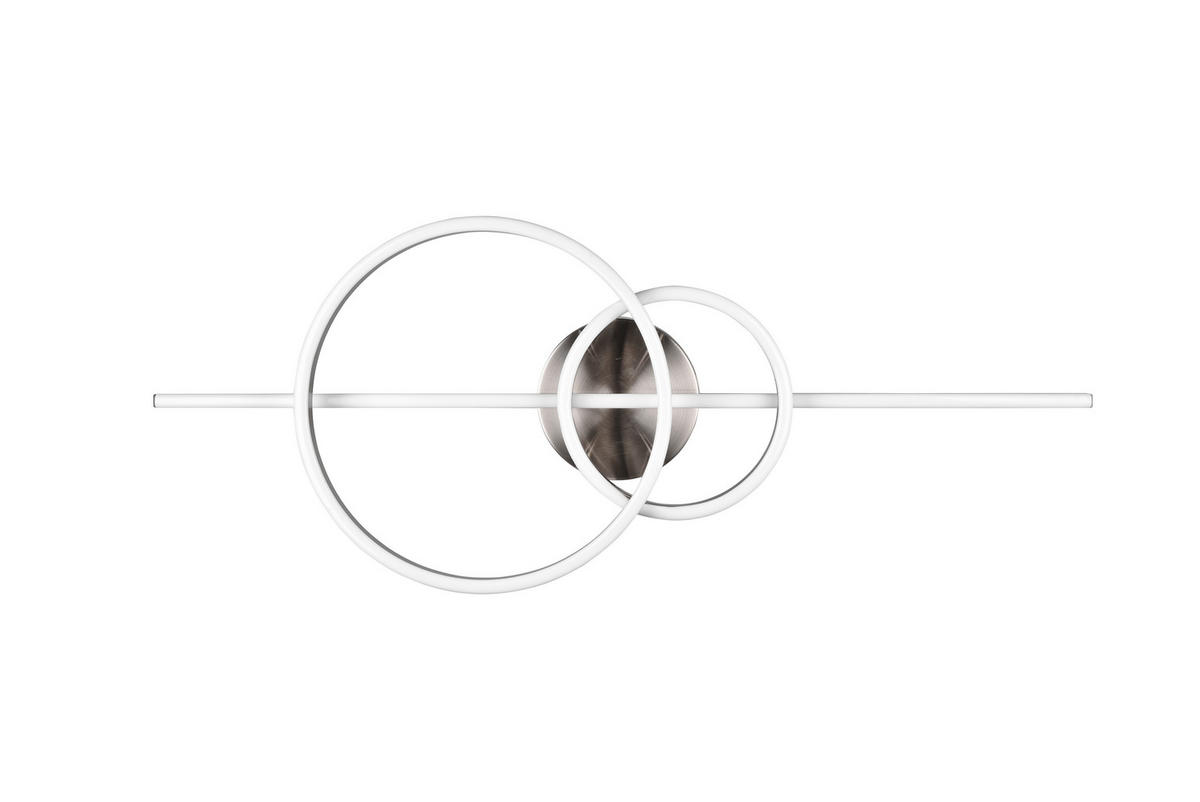 LED-DECKENLEUCHTE    100/12,5/40 cm  - Nickelfarben, Basics, Metall (100/12,5/40cm) - Trio Leuchten