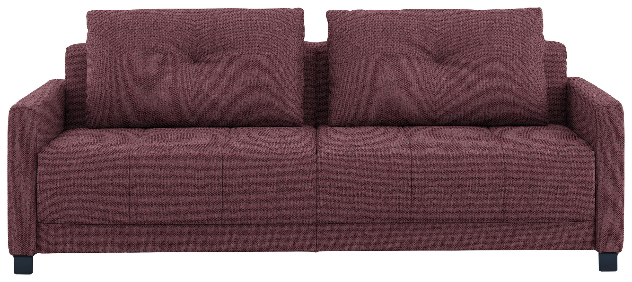 SCHLAFSOFA  in Flachgewebe Weinrot  - Weinrot/Schwarz, KONVENTIONELL, Textil/Metall (232/77/116cm) - Dieter Knoll