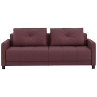 SCHLAFSOFA  in Flachgewebe Weinrot  - Weinrot/Schwarz, KONVENTIONELL, Textil/Metall (232/77/116cm) - Dieter Knoll