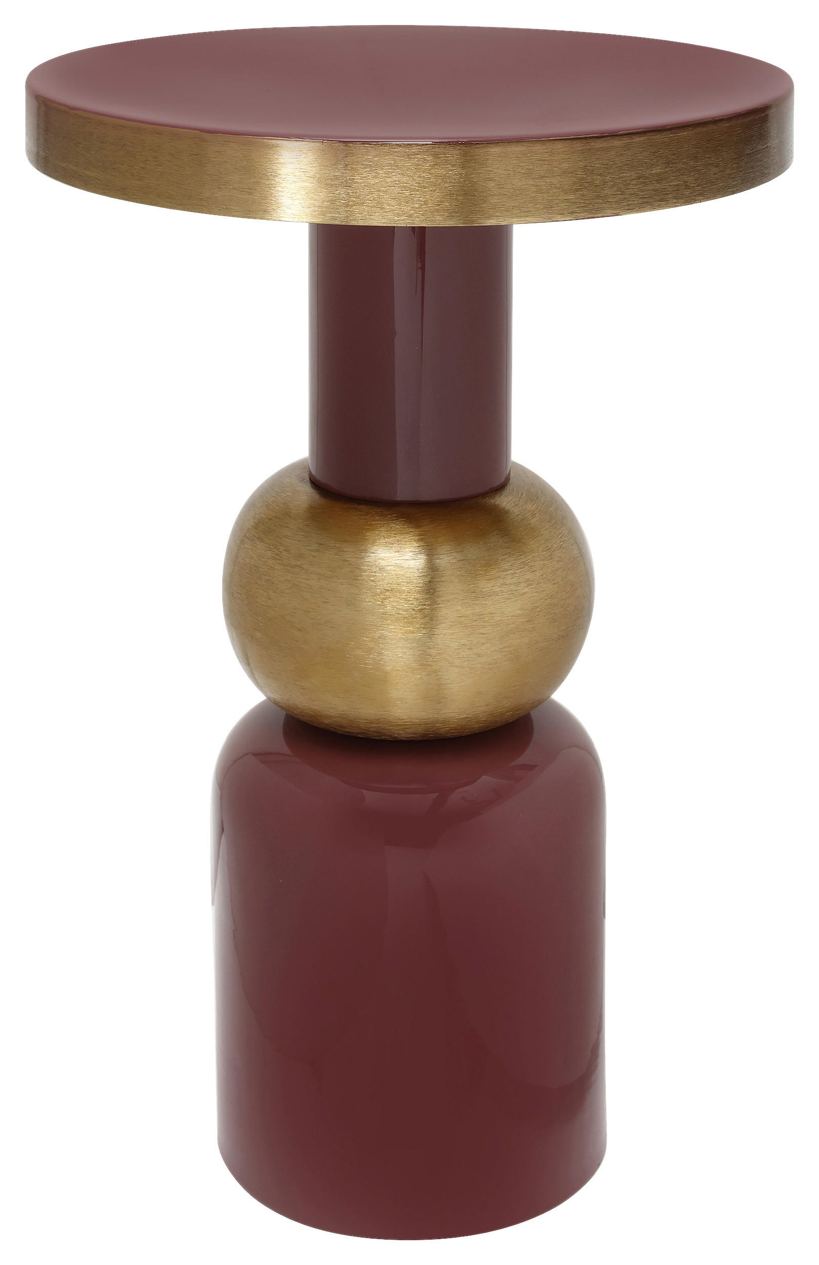 BEISTELLTISCH Goldfarben, Beere rund  - Beere/Goldfarben, Design, Metall (41/62cm) - Kayoom