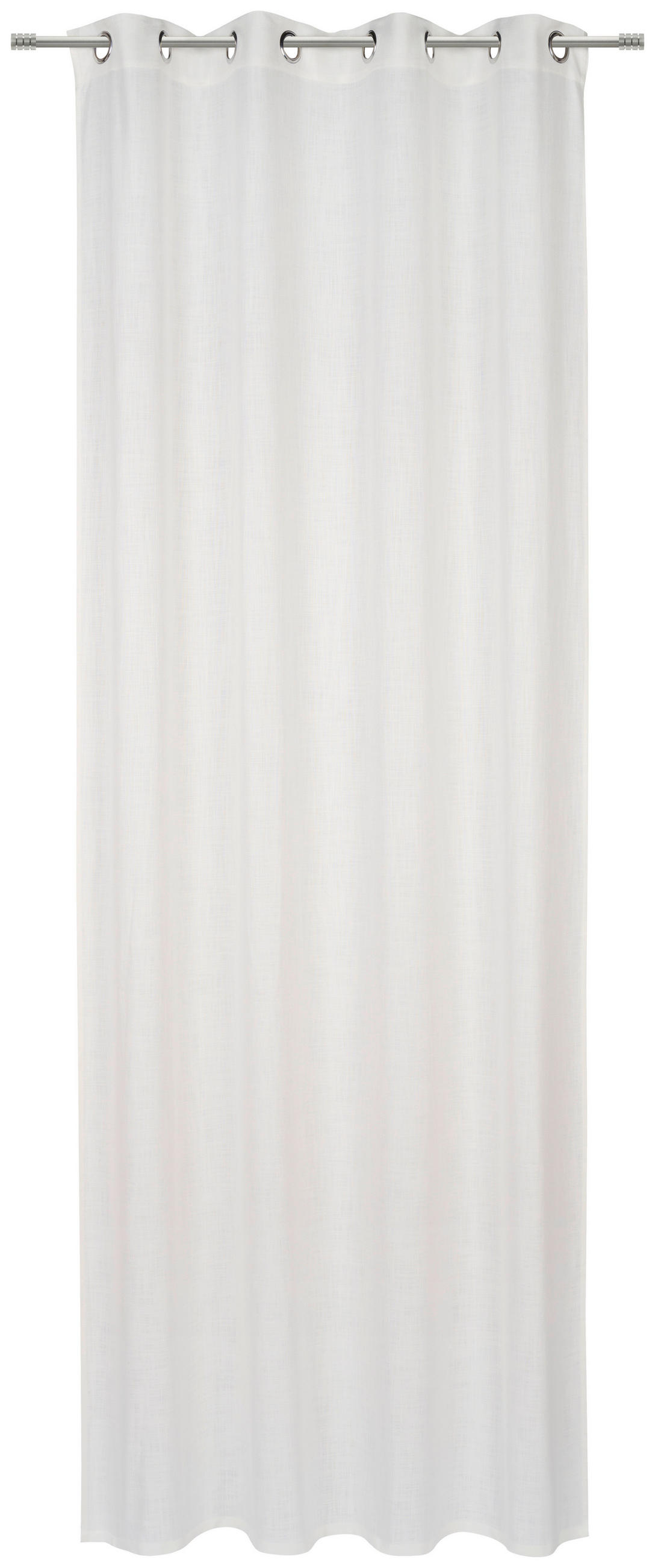 ZÁVĚS S OČKY, neprůsvitné, 135/270 cm - bílá, Basics, textil (135/270cm) - Esposa