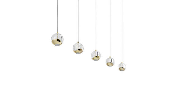 LED-HÄNGELEUCHTE  96/9/150 cm    - Goldfarben, Design, Glas/Metall (96/9/150cm) - Dieter Knoll