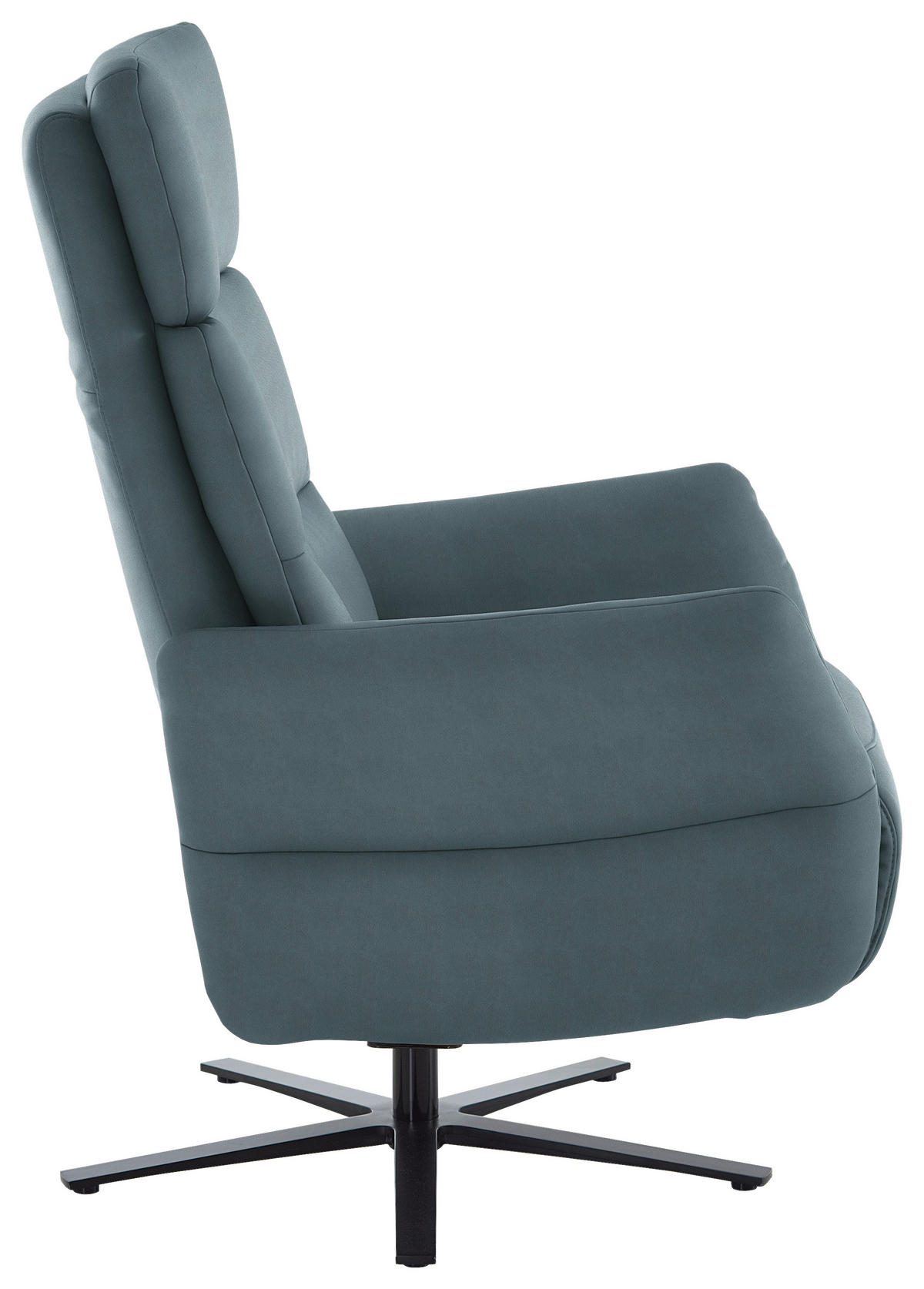 RELAXSESSEL in Leder Blaugrau  - Blaugrau/Schwarz, Design, Leder/Metall (82/119/85cm) - Dieter Knoll