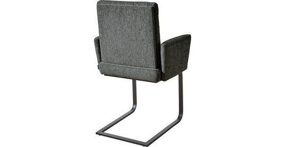 ARMLEHNSTUHL in Stahl Chenille - Blau/Schwarz, Design, Textil/Metall (60/92/60cm) - Dieter Knoll