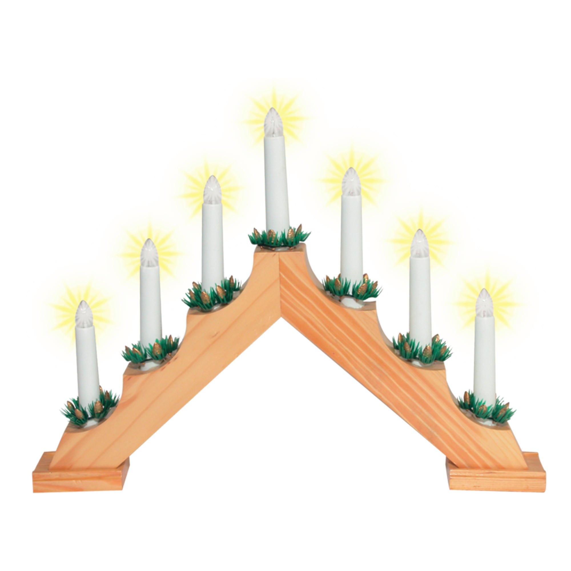 Piramidă De Crăciun - culoare natur, Basics, plastic/metal (40/30cm)