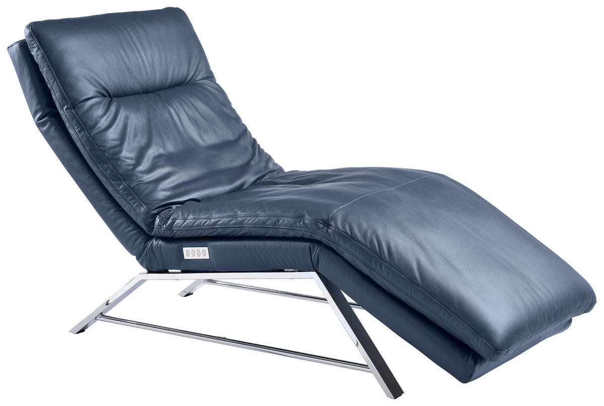 LIEGE  in Echtleder Blau  - Chromfarben/Blau, Basics, Leder/Metall (75/91/170cm) - Chilliano