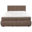 BOXSPRINGBETT 160/200 cm  in Braun  - Wengefarben/Braun, KONVENTIONELL, Holz/Textil (160/200cm) - Xora